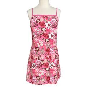 Vintage Y2K Deadstock Mossimo mini dress babydoll preppy retro pink floral XL